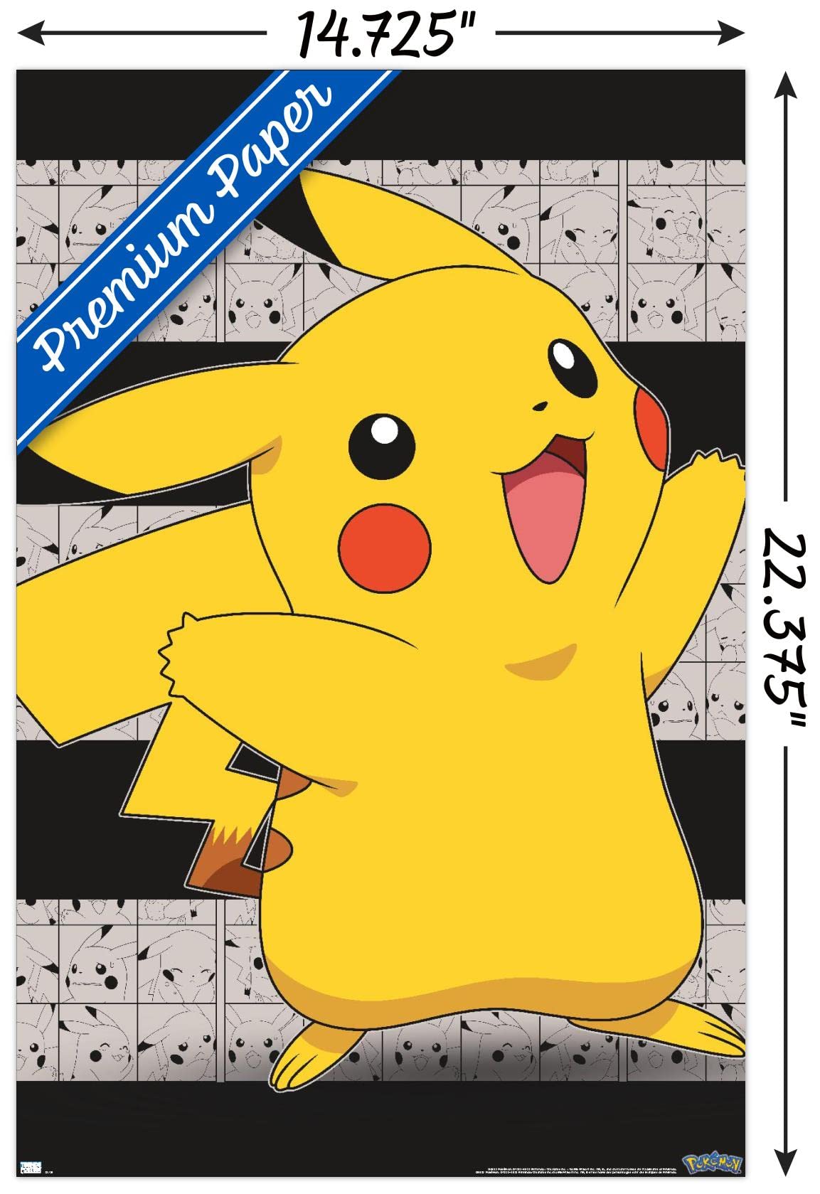Amazon.com: Trends International Pokémon - Pikachu Open Arms Wall